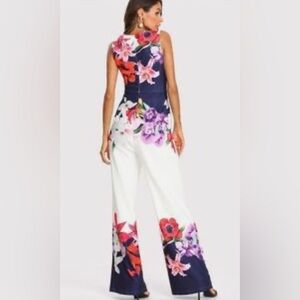 Floral Sleeveless Jumpsuit